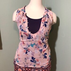 Liz Claiborne Sleeveless Sheer Blouse